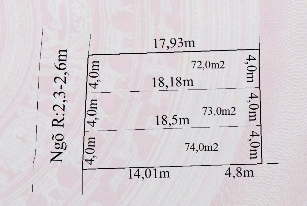 Bán đất 72m² ngang 4m giá 1.05 tỷ Phường Thiên Hương( Hoàng Động) liên hệ 0362558882