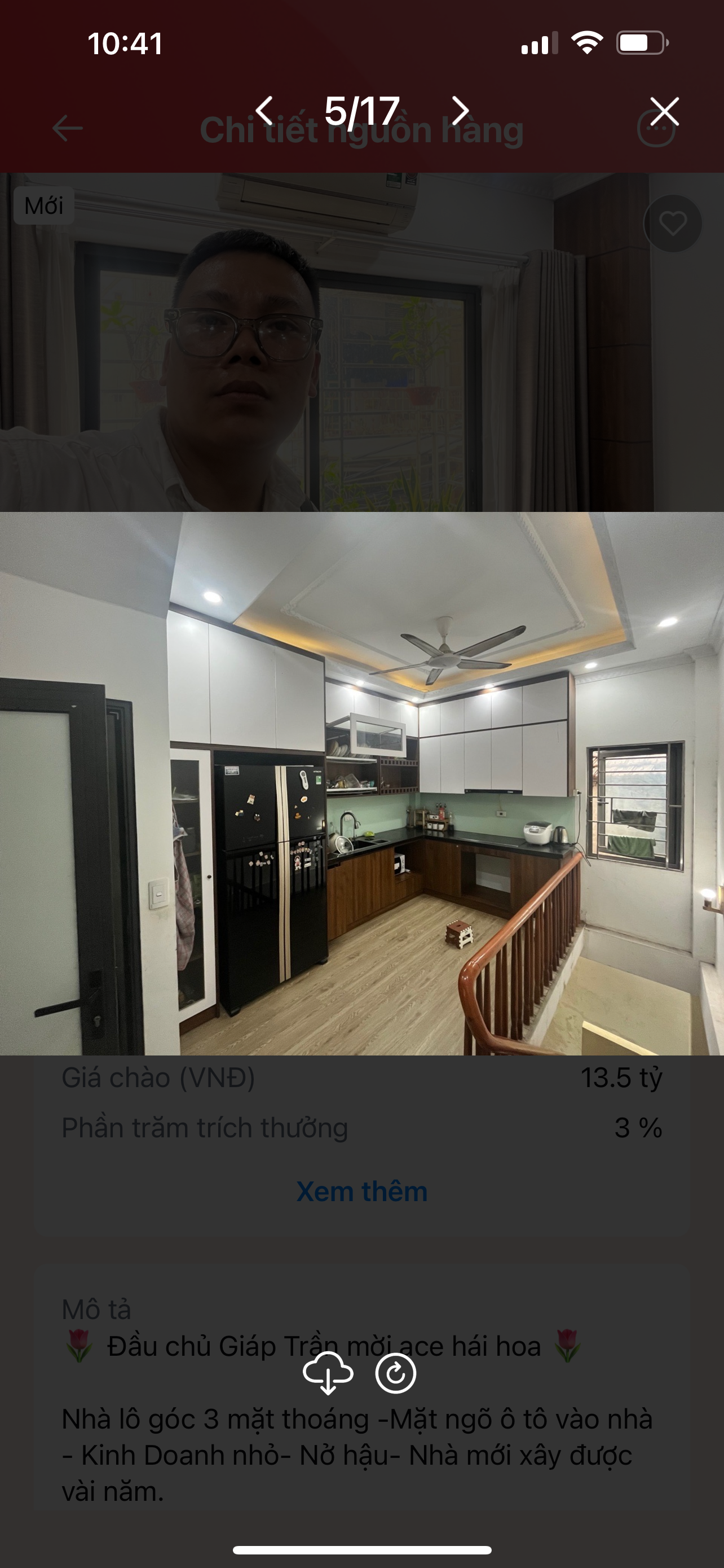 Bán nhà giáp nhị thịnh liệt diện tích 45  nhà xây 5 tầng 4ngủ 4 vs