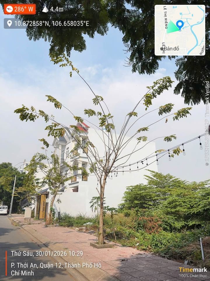 Bán Đất 92.7m2 có sẵn 92.7 m2 thổ cư giá 6.7 tỷ tại Phường Thới An Quận 12 TP. Hồ Chí Minh