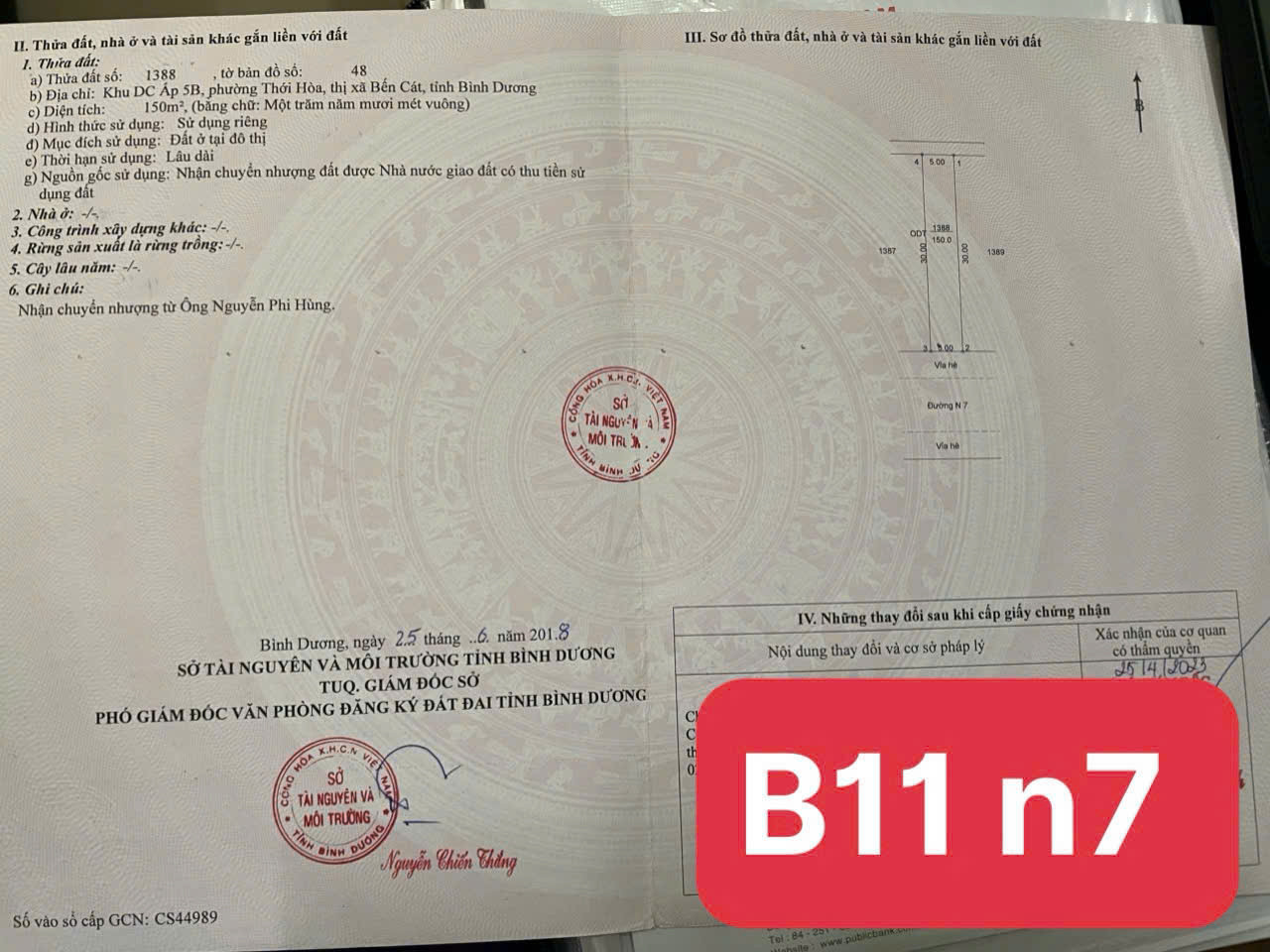 Bán miếng đất 5x30 thổ cư Full ngay phường Hòa Lợi Bến Cát đày đủ tiện ích chợ trường đại học kế bên