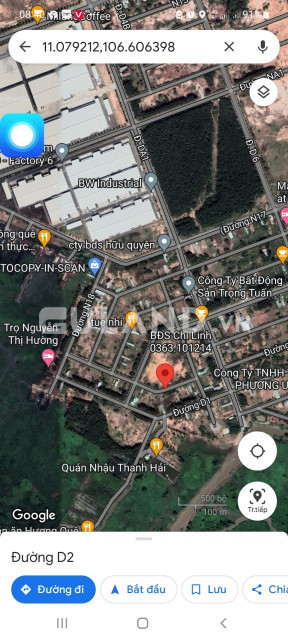Bán  đất thổ cư 150m² , giá 1.43 tỷ tại, Phường Thới Hòa, Thị xã Bến Cát, Bình Dương