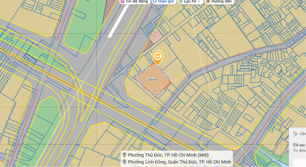 Bán đất 2600m² — NGAY VÀNH ĐAI 2 — có sẵn 600m² thổ cư ngang 50m giá 150 tỷ tại Đường số 39 Phường Thủ Đức