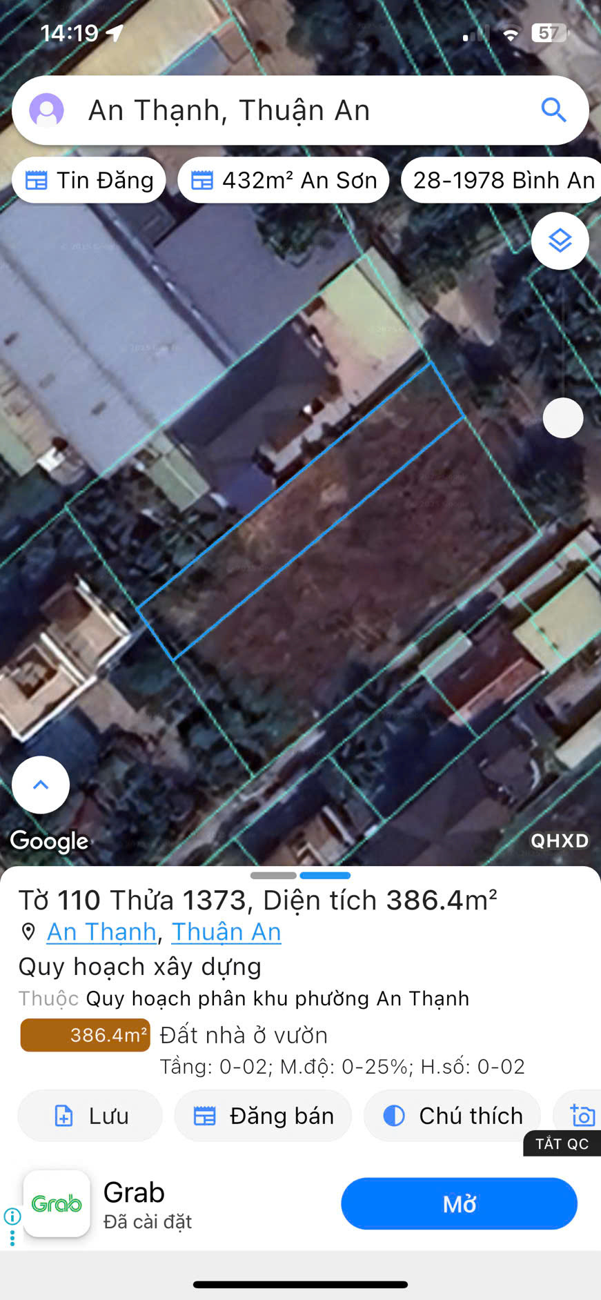 Bán đất 870m² giá 15.23 tỷ Phường Thuận An