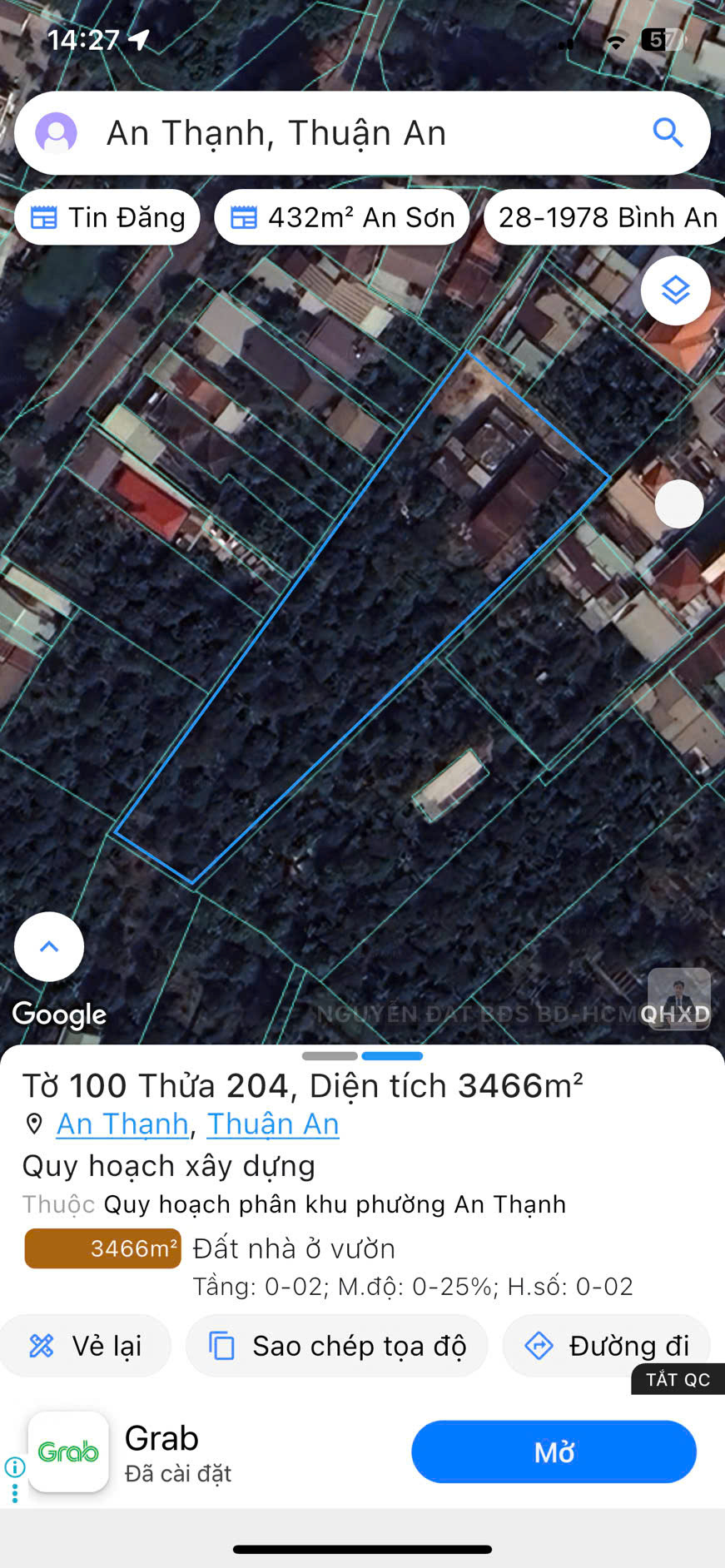 Bán đất 3487.4m² giá 27.8 tỷ Phường Thuận An