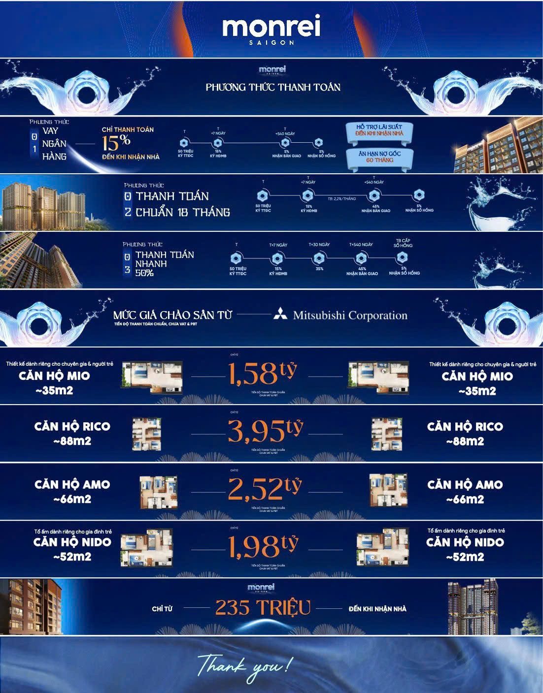 Bán Căn hộ chung cư MONREI SÀI GÒN 35m² giá 1.58 tỷ tại Phường Thuận Giao TP. Hồ Chí Minh