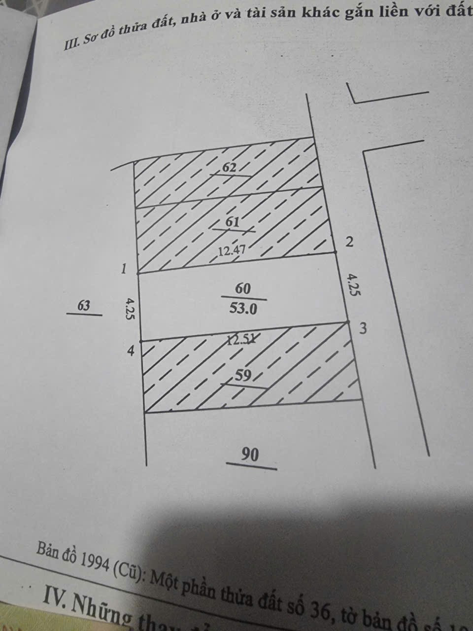 Bán đất Đại Cát, Bắc Từ Liêm, 53m2, mặt tiền 4.25m, ô tô, 6.8 tỷ