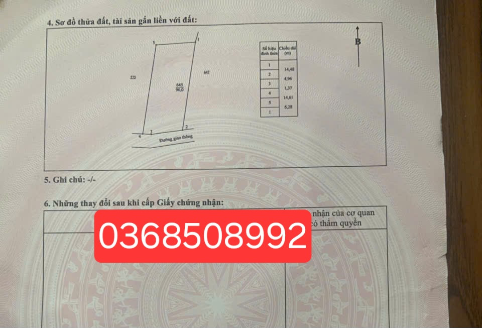 Bán đất 90m² ngang 6,3m giá 860 triệu Phường Tích Lương