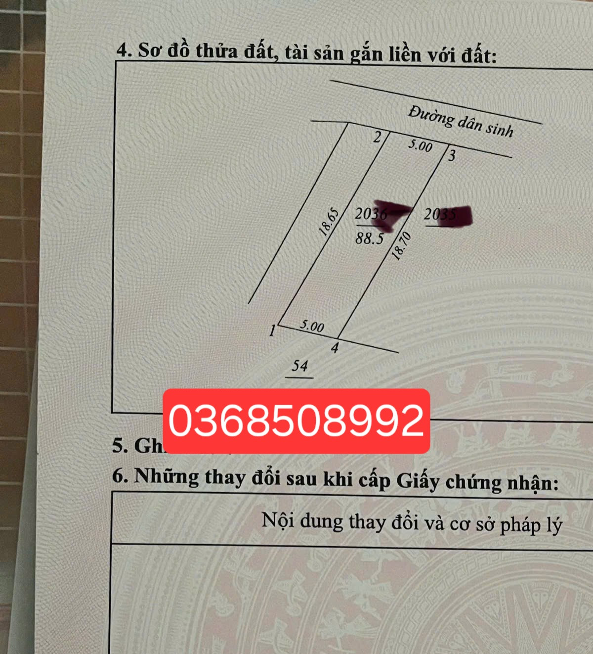 Bán đất 88,5m² ngang 5m giá 1.5 tỷ Phường Tích Lương