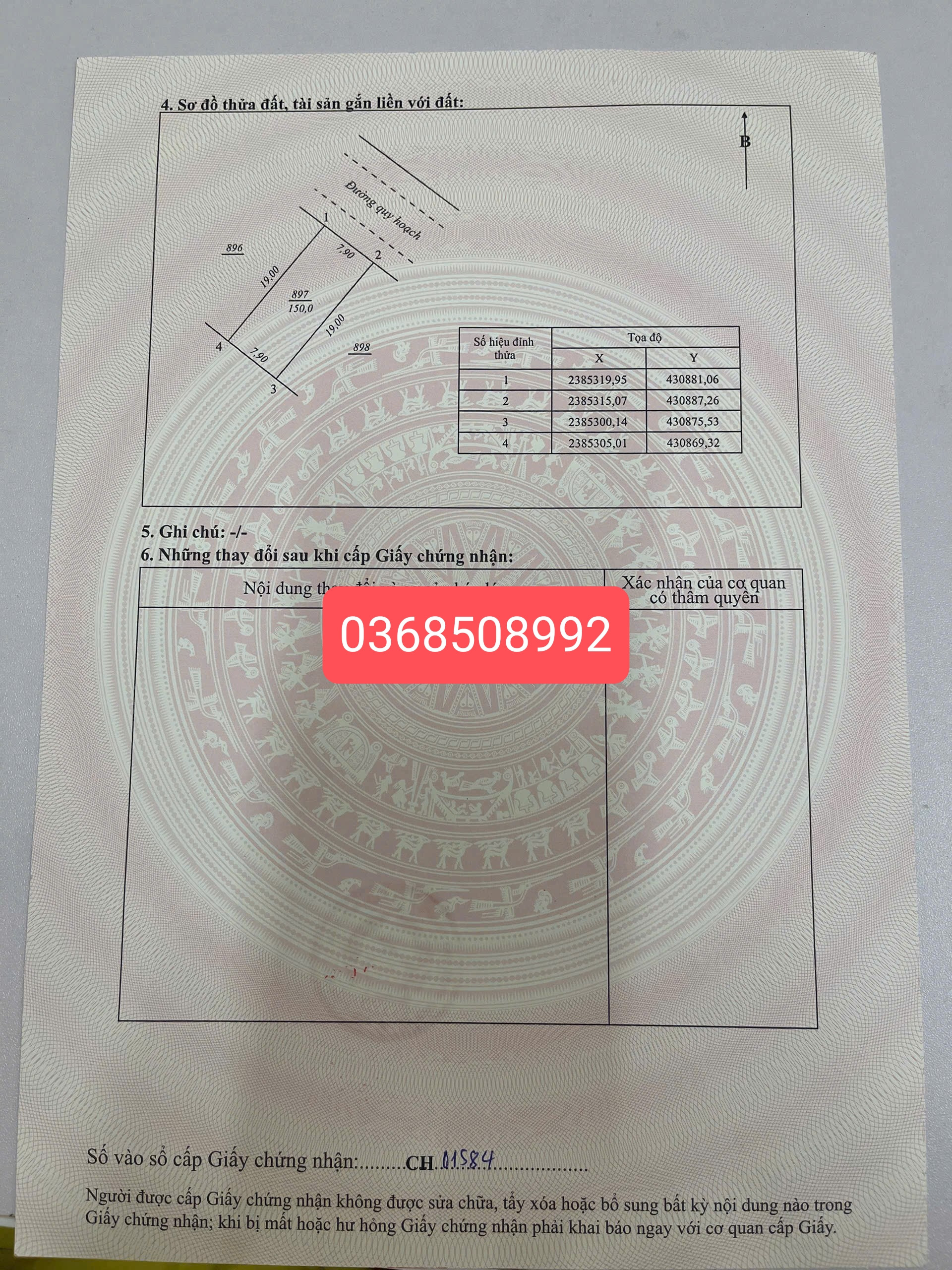 Bán đất 150m² ngang 7,9m giá 4.65 tỷ Phường Tích Lương