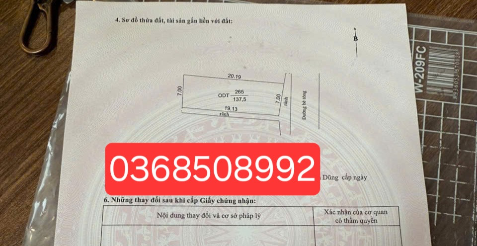 Bán đất 137m² ngang 7m giá 2.5 tỷ Phường Tiền Phong