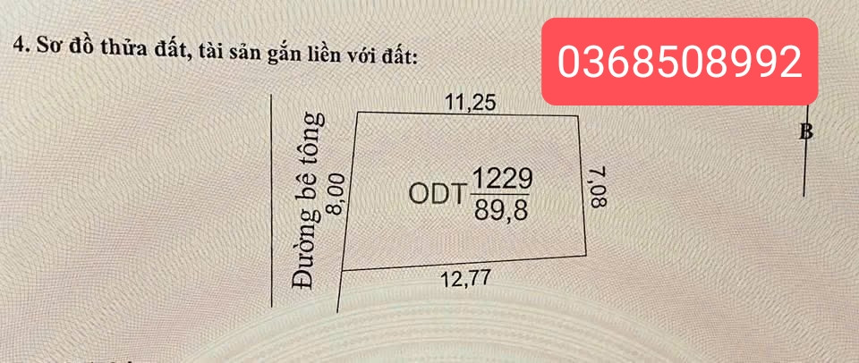 Bán đất 89,8m² ngang 8m giá 2.55 tỷ Phường Tiền Phong