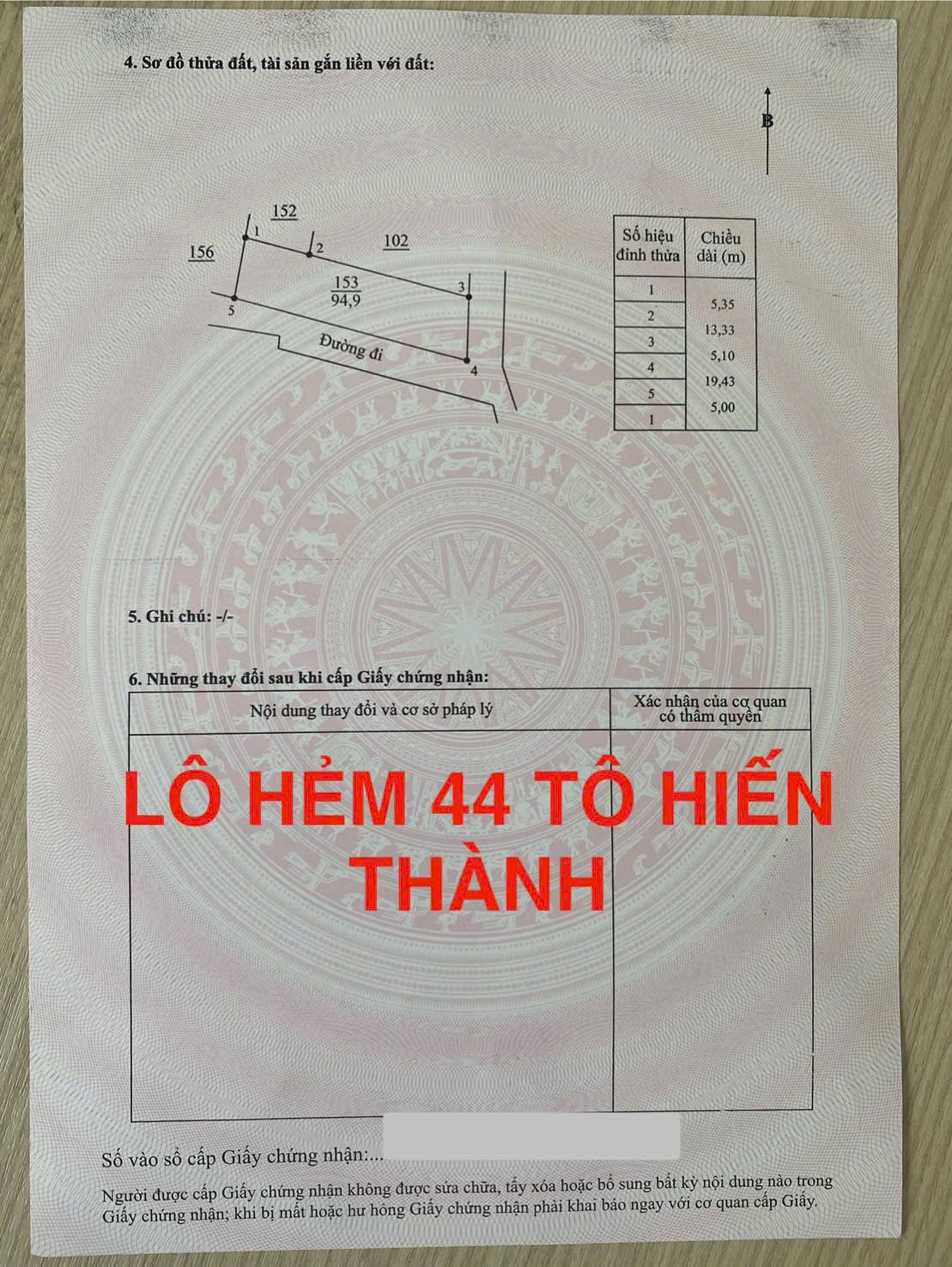 Cần bán Lô đất mặt tiền Phường Nghĩa Lộ 94,9m2 giá chỉ 1,290 tỷ