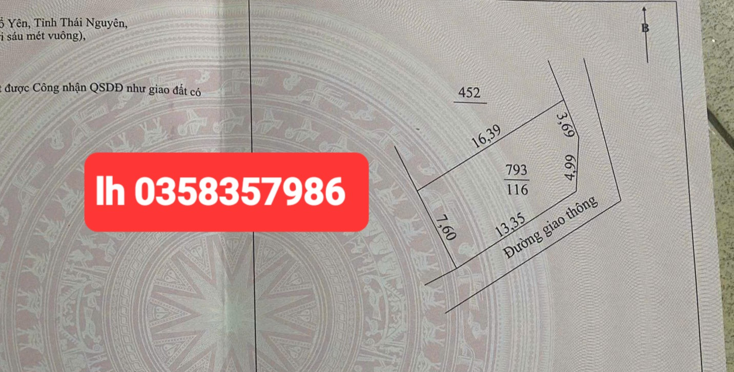 Bán đất 116m² ngang 7.6m giá 750 triệu Phường Trung Thành