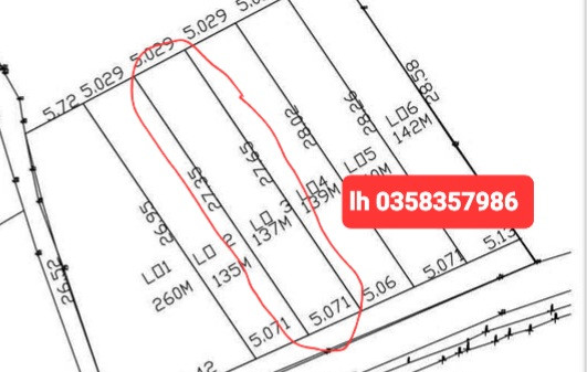 Bán đất 137m² ngang 5.071m giá 885 triệu Phường Trung Thành