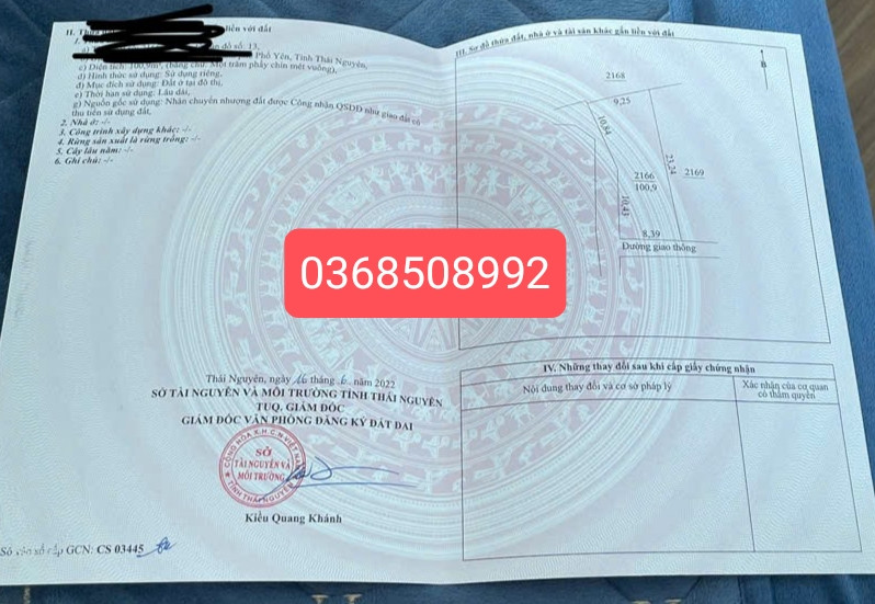 Bán đất 100m² ngang 8m giá 1.18 tỷ Phường Trung Thành