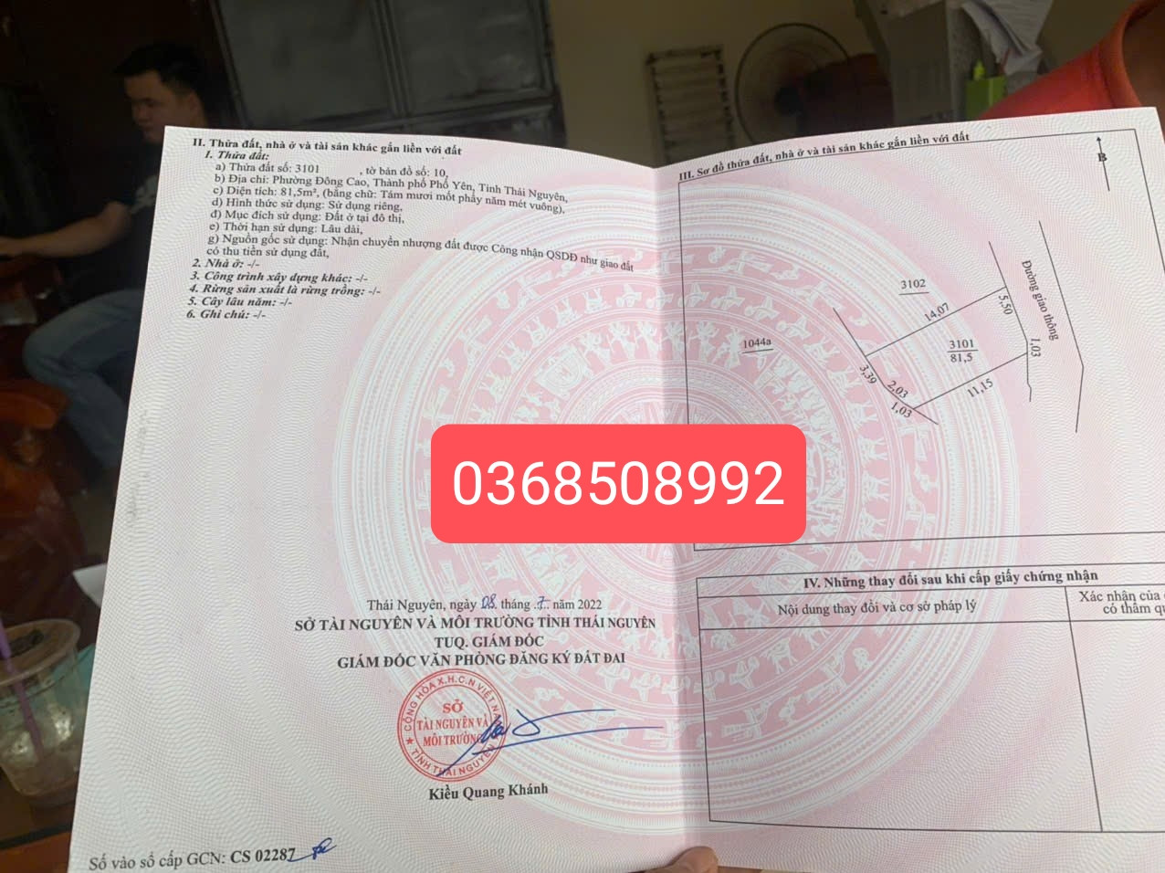 Bán đất 81m² ngang 6,5m giá 750 triệu Phường Trung Thành
