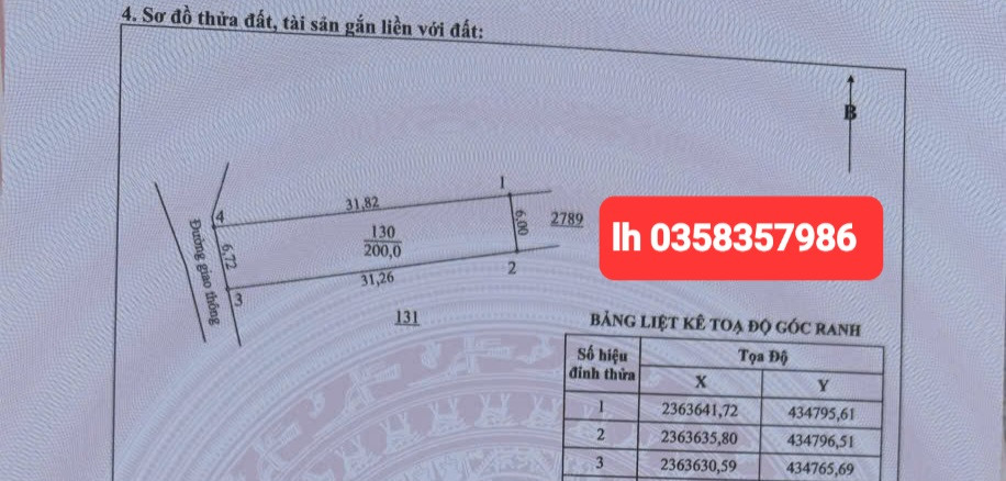 Bán đất 200m² ngang 6m giá 2.5 tỷ Phường Trung Thành