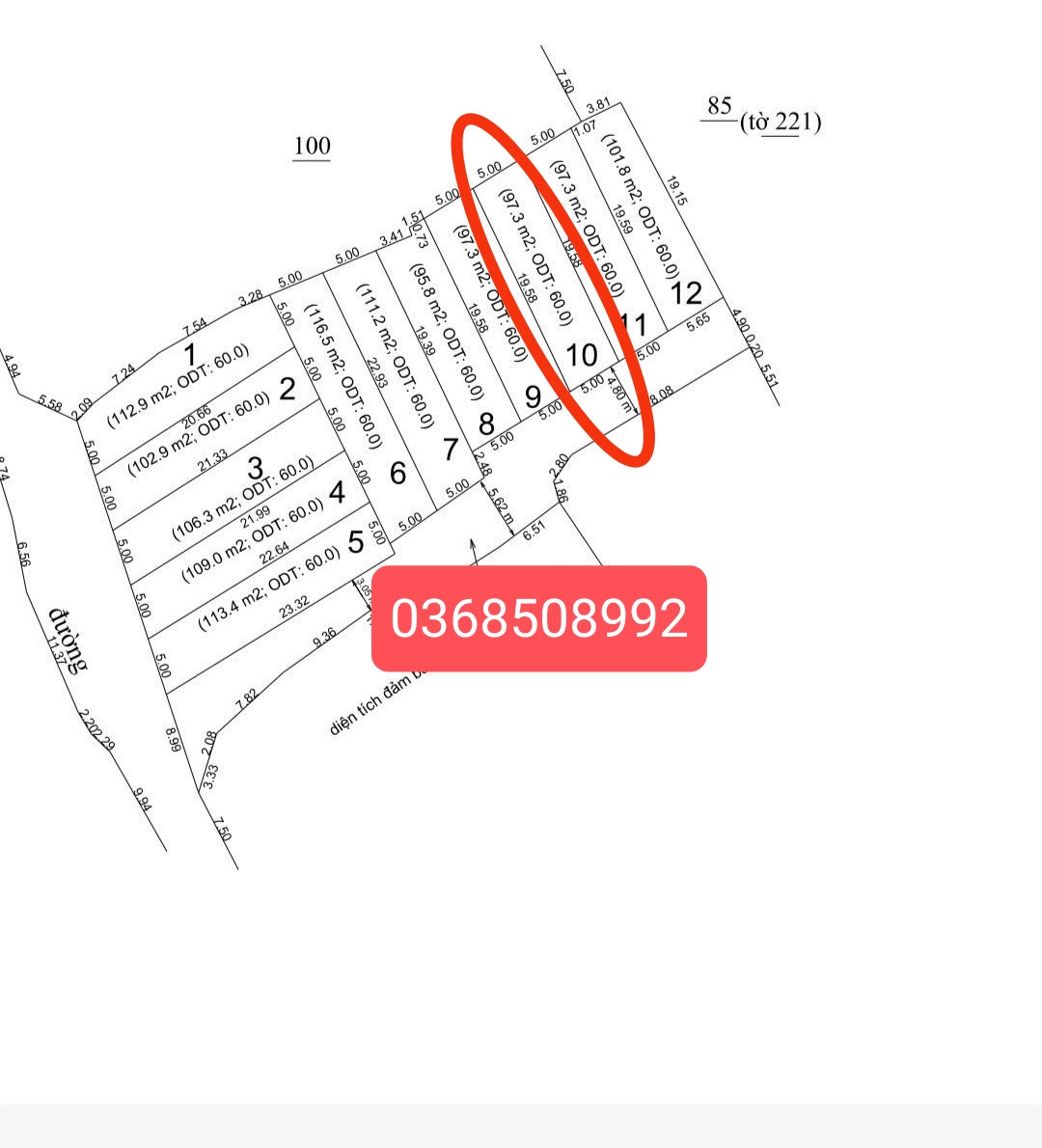 Bán đất 60m² ngang 5m giá 570 triệu Phường Tự Lạn