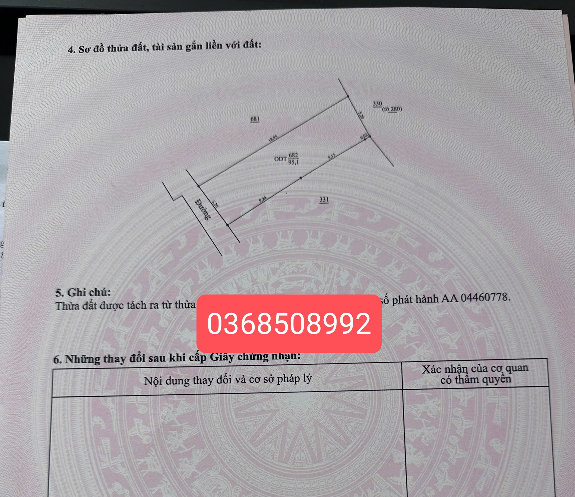 Bán đất 95m² ngang 5,2m giá 720 triệu Phường Tự Lạn