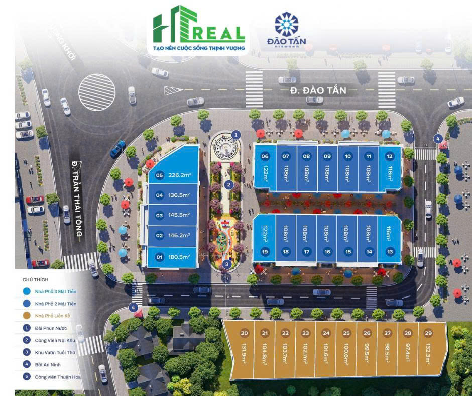 📣 ĐÀO TẤN DIAMOND – SHOPHOUSE VÀ NHÀ PHỐ LIỀN KỀ  TẤNG