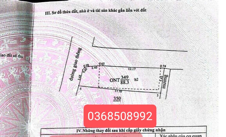 Bán đất 88,3m² ngang 5,4m giá 1.85 tỷ Phường Việt Yên