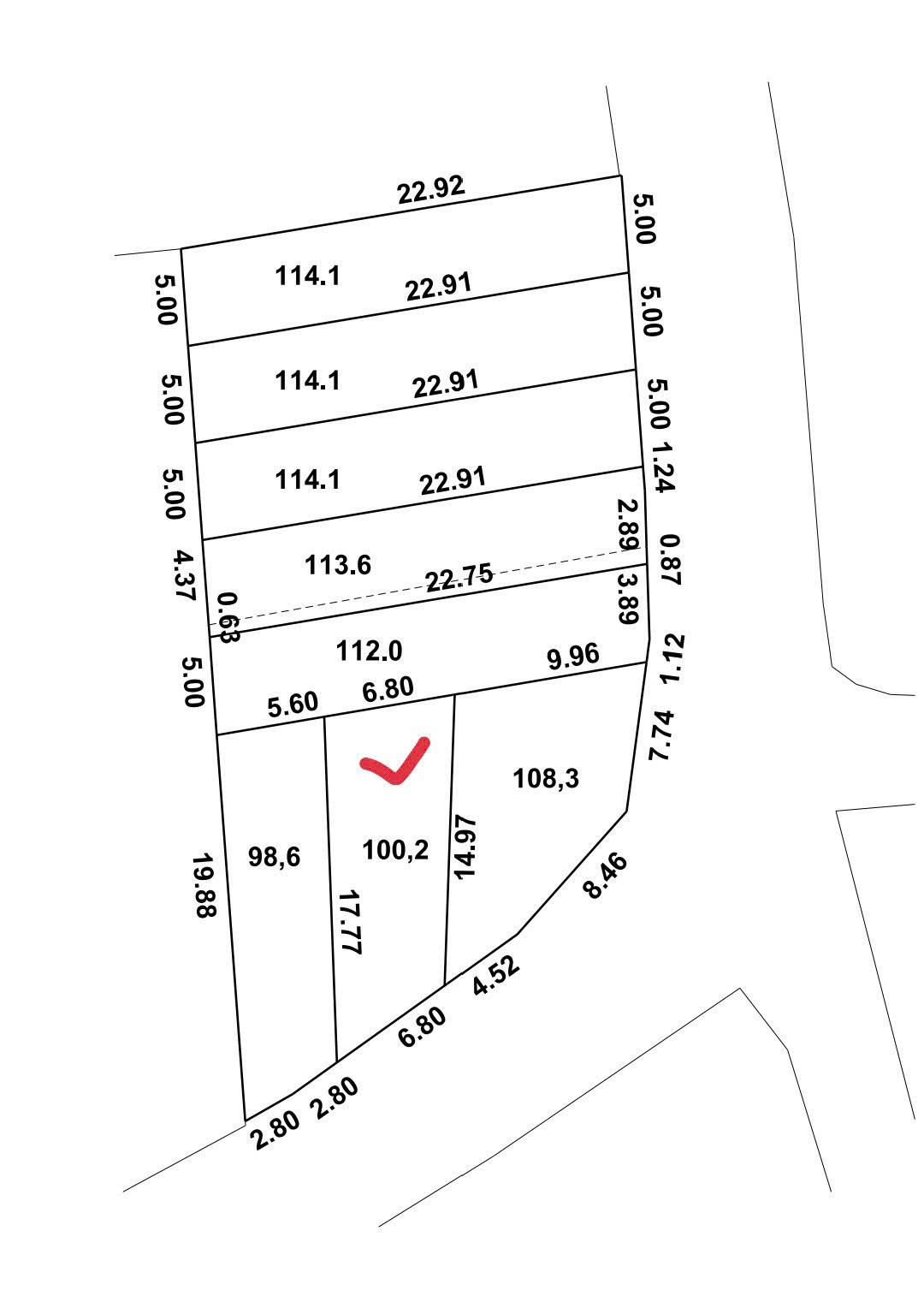 Bán đất 100m² có sẵn 50m² thổ cư ngang 6.6m giá 1.6 tỷ tại Phường Xuân Hòa