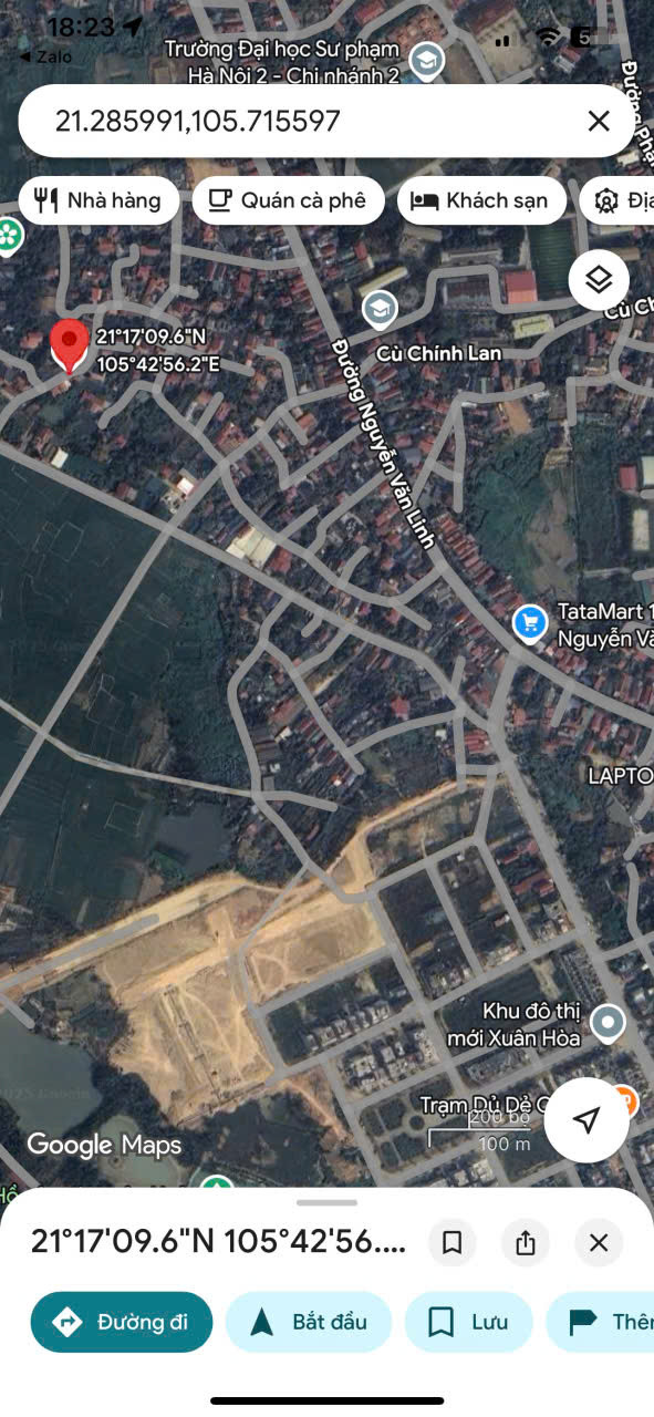 130m, Đất Băng 2 Đường Lê Quang Đạo Kéo Dài, Xuân Hoà, Phúc Yên Vp ( Thổ Cư 60m )