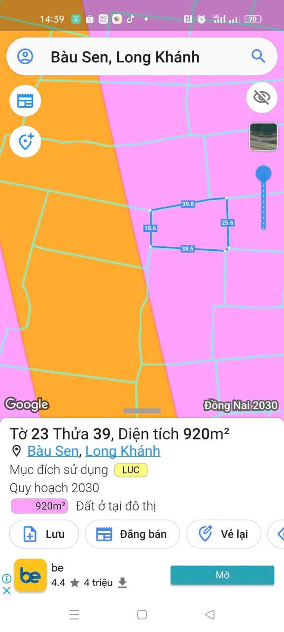 Bán đất 920m² có sẵn 300m² thổ cư ngang 19m giá 1.5 tỷ tại Phường Xuân Lập