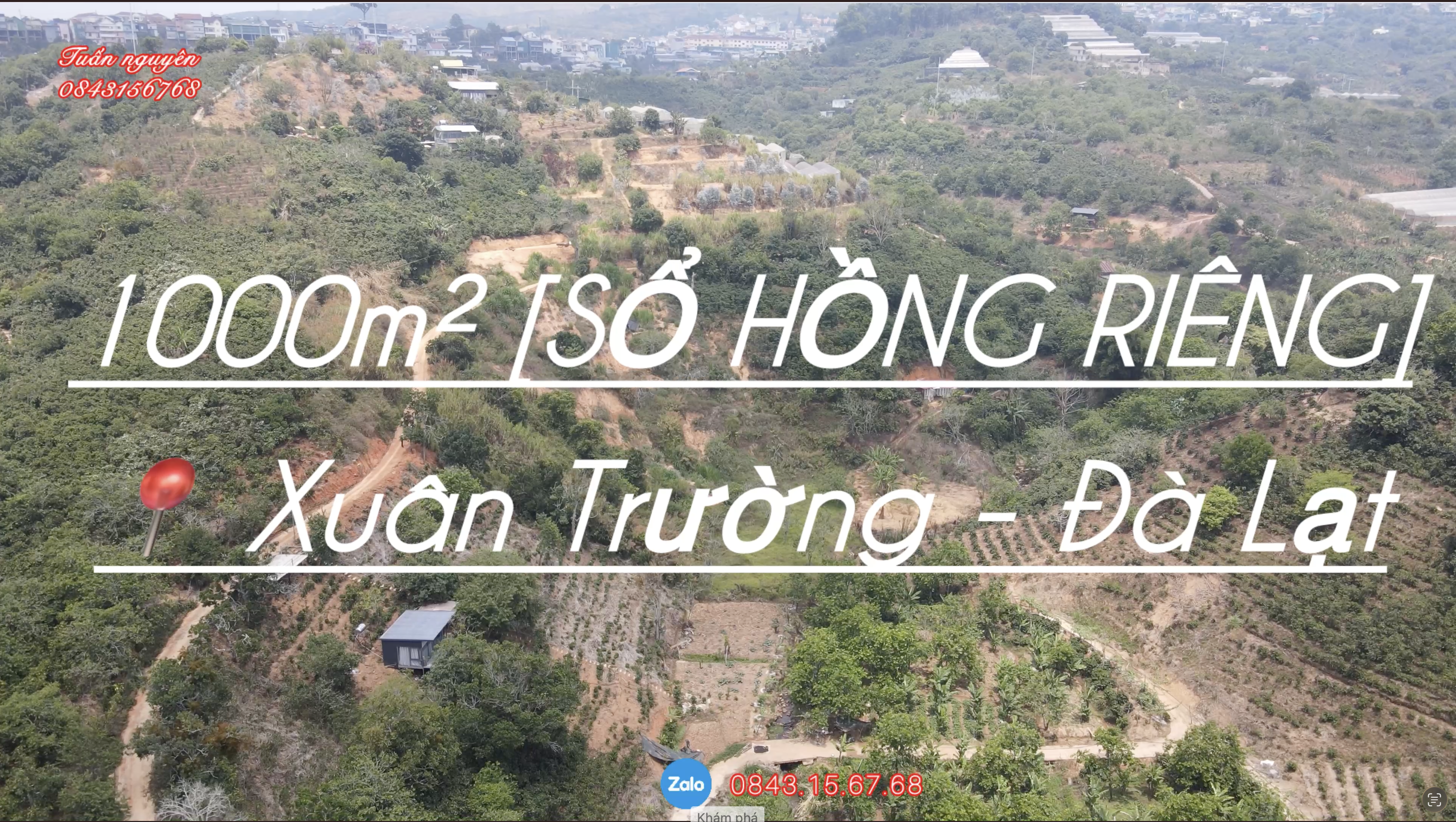 Sổ Hồng 1000m2 đường bê tông, giáp suối đá ngay Xuân Trường - Đà Lạt