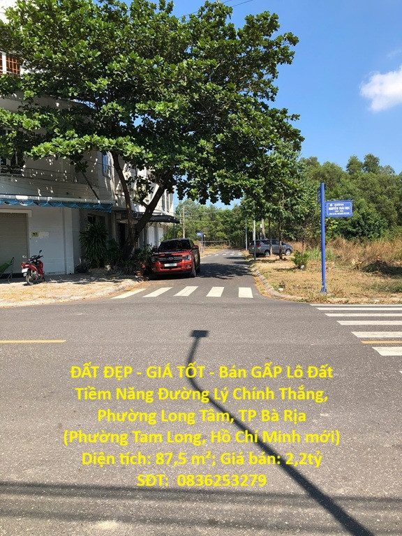 ĐẤT ĐẸP - GIÁ TỐT - Bán GẤP Lô Đất Tiềm Năng Đường Lý Chính Thắng, Phường Long Tâm, TP Bà Rịa