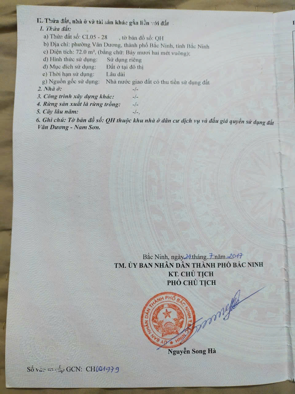 Bán lô giãn dân Lãm Làng - Phường Vân Dương, Bắc Ninh, Bắc Ninh. ngay cạnh công viên k lỗi