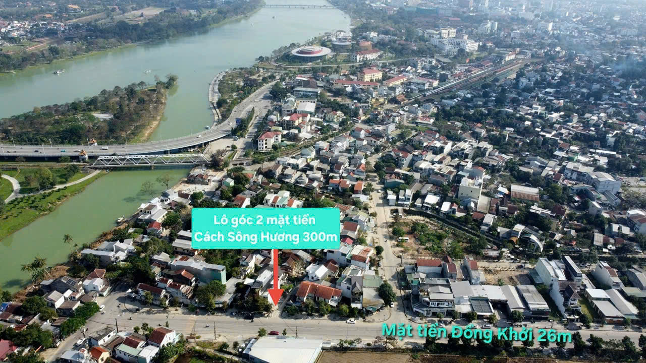 🔥 BÁN LÔ GÓC 2 MẶT TIỀN ĐỒNG KHỞI – BÀU VÁ  SIÊU PHẨM TRUNG TÂM HUẾ 🔥