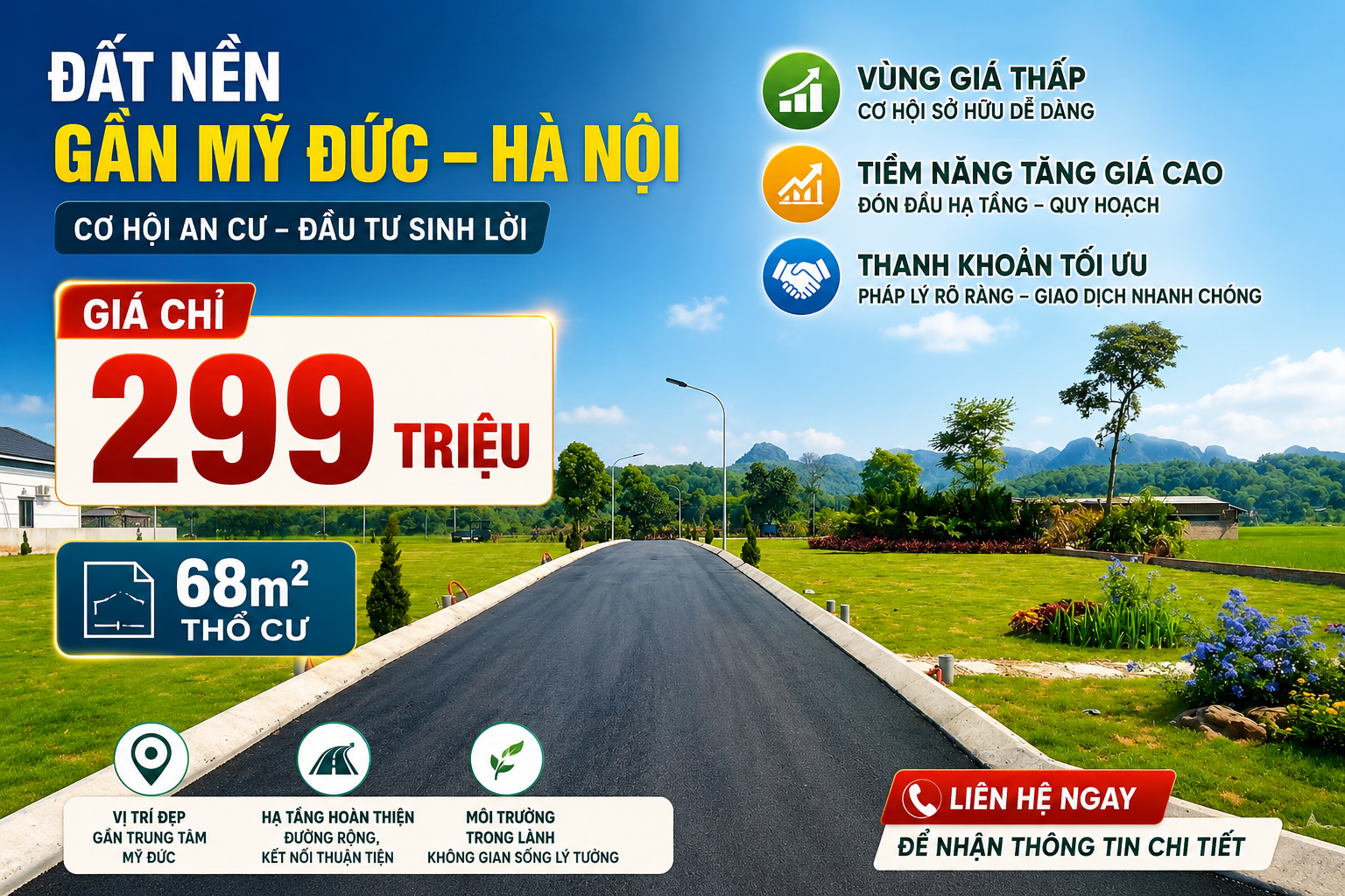 SỞ HỮU NGAY BẤT ĐỘNG SẢN CHỈ VỚI 299 TRIỆU TẠI LẠC THỦY HÒA BÌNH