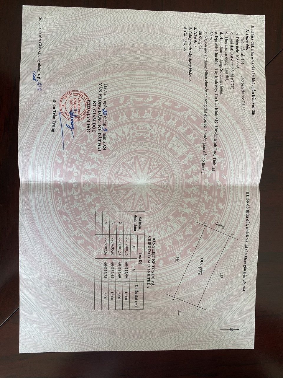 đất khu đoi thị tây bình mỹ