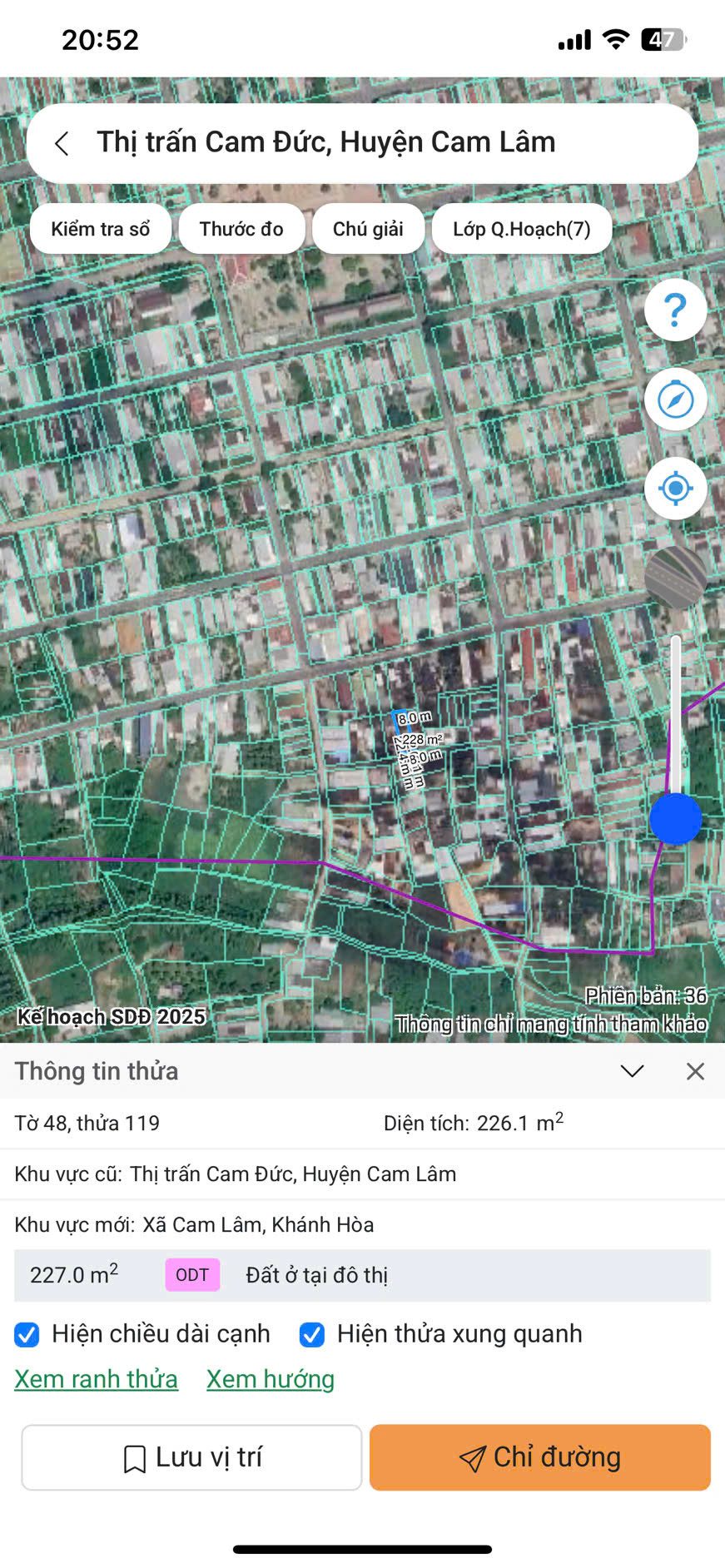 119.48 226m2 
vị trí : THỊ TRẤN CAM ĐỨC CAM LÂM
DIỆN TÍCH :226.1M2 NGANG 8 X28
giá tổng bán :3 TỶ 500TR THỔ CU 100M
LIÊN HỆ : MINH HIẾU 0389623794 BĐS