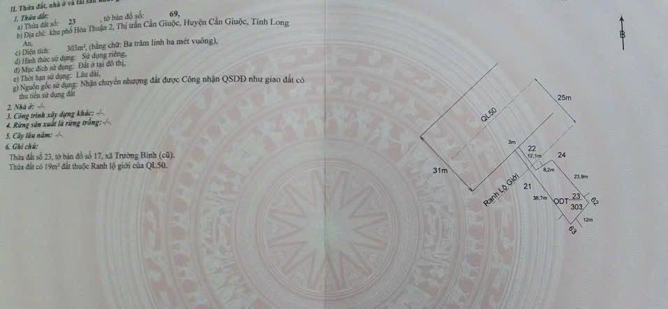 Bán nhà lớn ở đc 3 gia đình, mặt tiền Quốc lộ 50