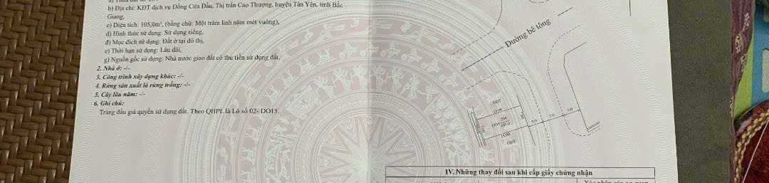 Kđt dịch vụ tại tt cao thượng, tân yên.
Kinh doanh buôn bán sầm uất
Rất nhiều tiện ích bên cạnh
Giá rẻ hơn các lô bên cạnh 200tr
Lh e Thanh 0326590859 để được chi tiết