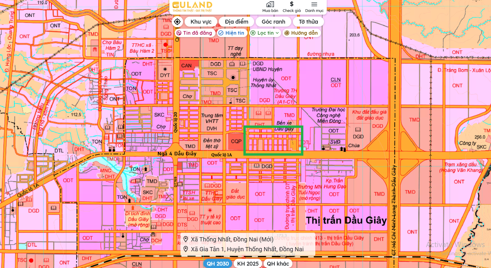 Đất thổ cư gần Ngã tư Dầu Giây, 3.79 tỷ/nền 240m2 khu dân cư trung tâm, nơi hạ tầng phát triển
