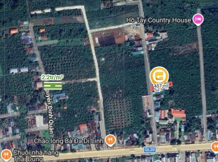 BÁN ĐẤT TẠI THỊ TRẤN DI LINH (LÂM ĐỒNG) - VỊ TRÍ ĐẸP , TIỀM NĂNG DT 484M2