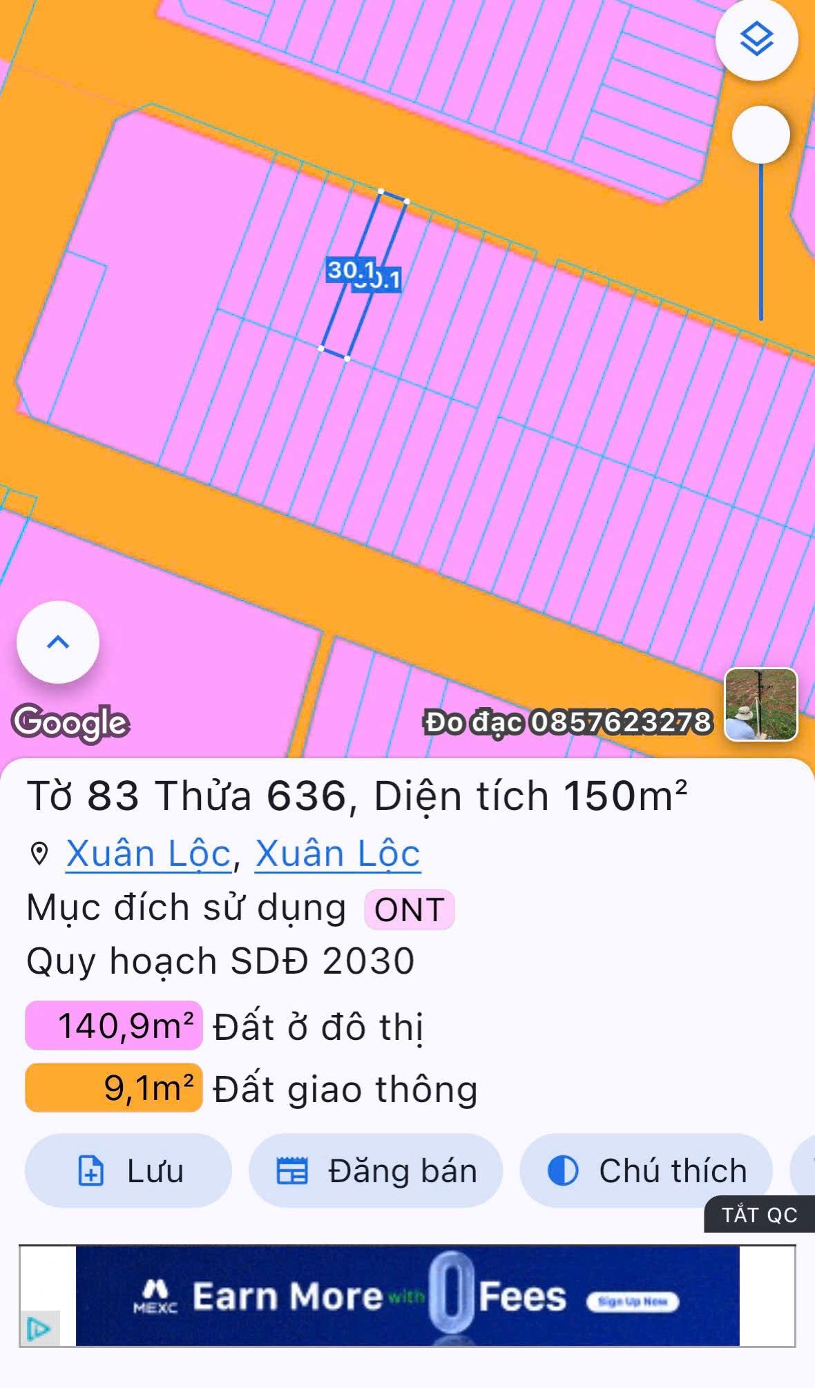 TDC xuân lộc 5x30 Full thổ cư-mặt tiền nhựa
Điện âm-nước âm,vỉa hè-cây xanh cảnh quang đã hình thành.