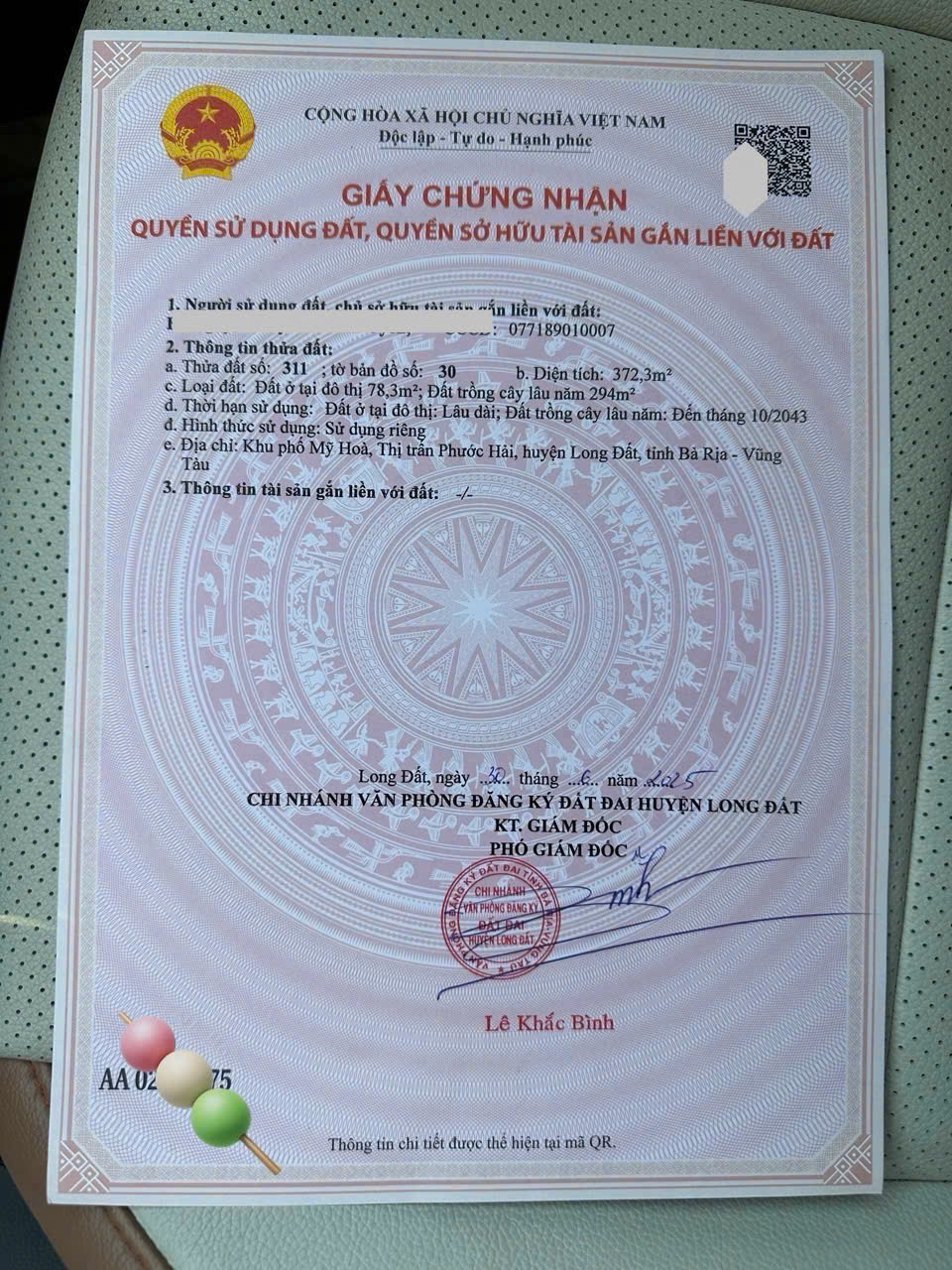 CẦN BÁN GẤP LÔ ĐẤT NGANG 10M DÀI 39M CÁCH BIỂN PHƯỚC HẢI CHỈ 5P DI CHUYỂN BÁN KÍNH 1KM ĐẤY ĐỦ TIỆN NGHI CƠ BẢN ĐỂ SỐNG LUÔN Ạ