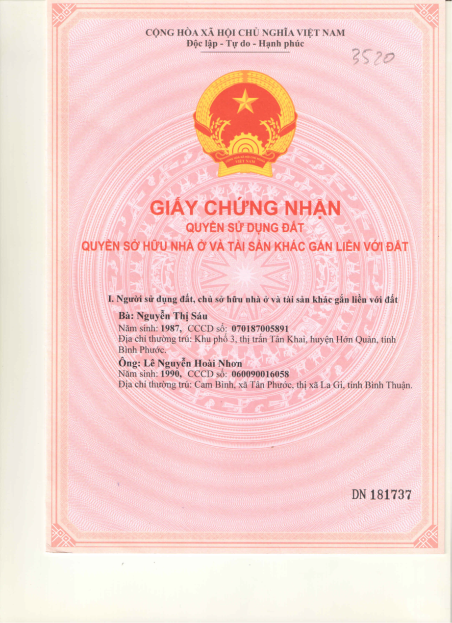 CHÍNH CHỦ BÁN ĐẤT KP1, TÂN KHAI 304M² - NGANG 10M - GIÁ 1,65 TỶ