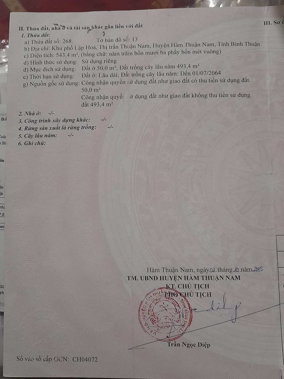 Bán đất có thổ cư giá ngộp