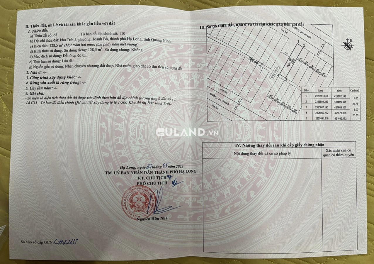 Ô góc vườn hoa bắc sông trới