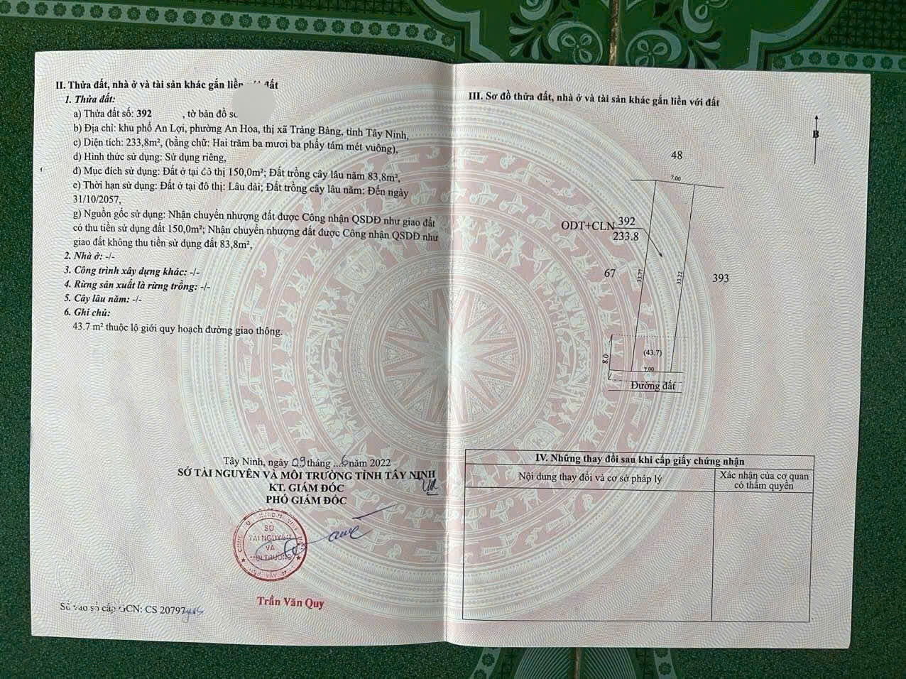 Chủ gửi bán gấp dãy trọ gần KCN Thành Thành Công 235m2 giá 890 triệu thương lượng