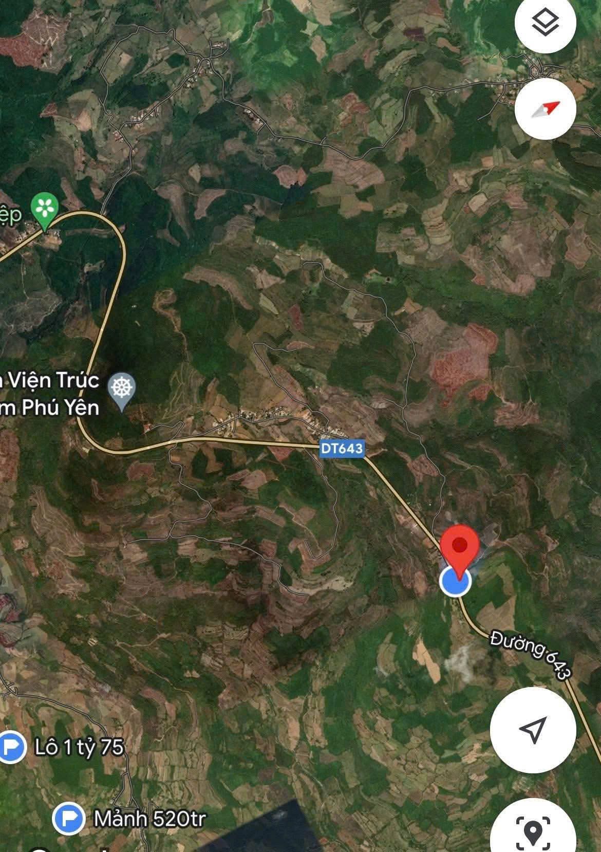 Bán đất An Mỹ từ ngã tư Hòa Đa đi lên đường thiền viện Trúc Lâm Mặt tiền đường DT 643