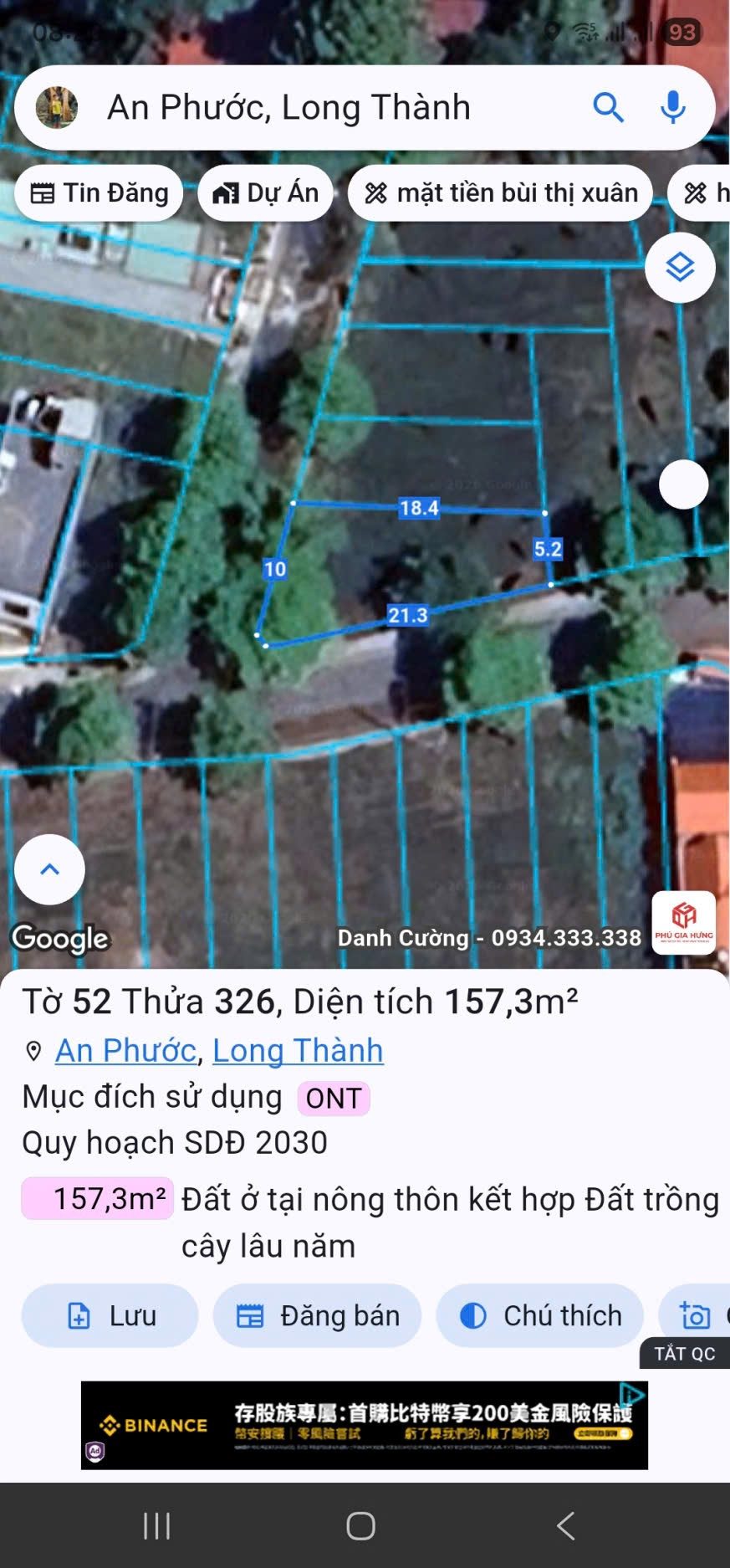 Bán nhà 157m² full thổ cư ngang 5m giá 2.7 tỷ tại Xã An Phước