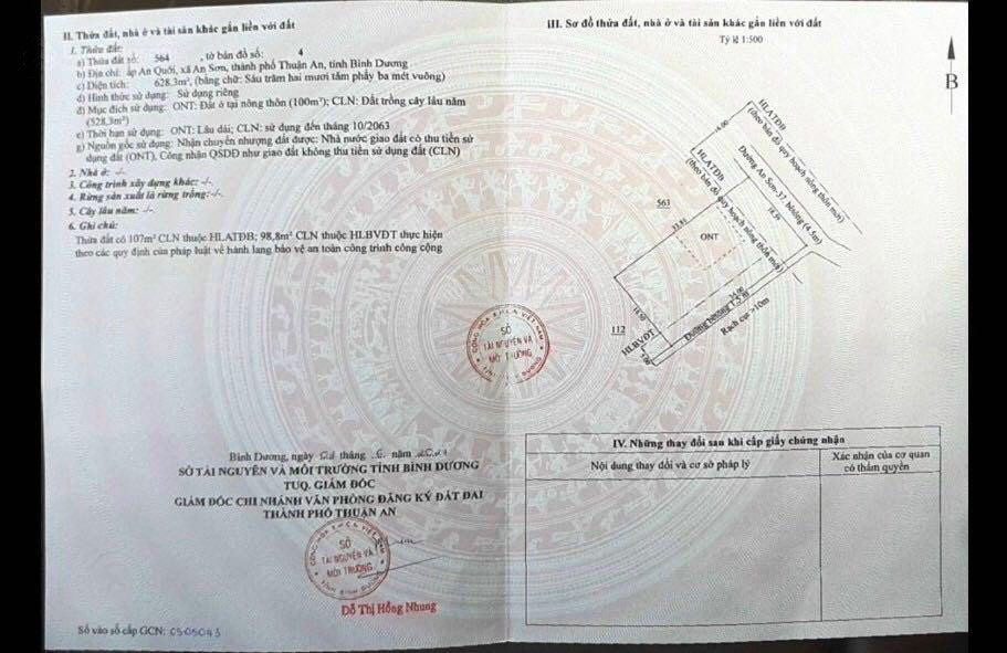 Bán đất vườn có thổ cư 528m2 góc 2MT, giá chỉ 12 triệu/m2