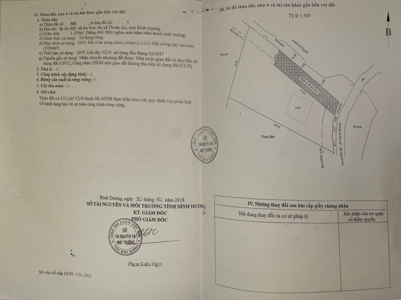 Bán đất  2MT đường AS-03 wiew kênh diện tích 1150m2 giá chỉ 14.8 triệu/m2