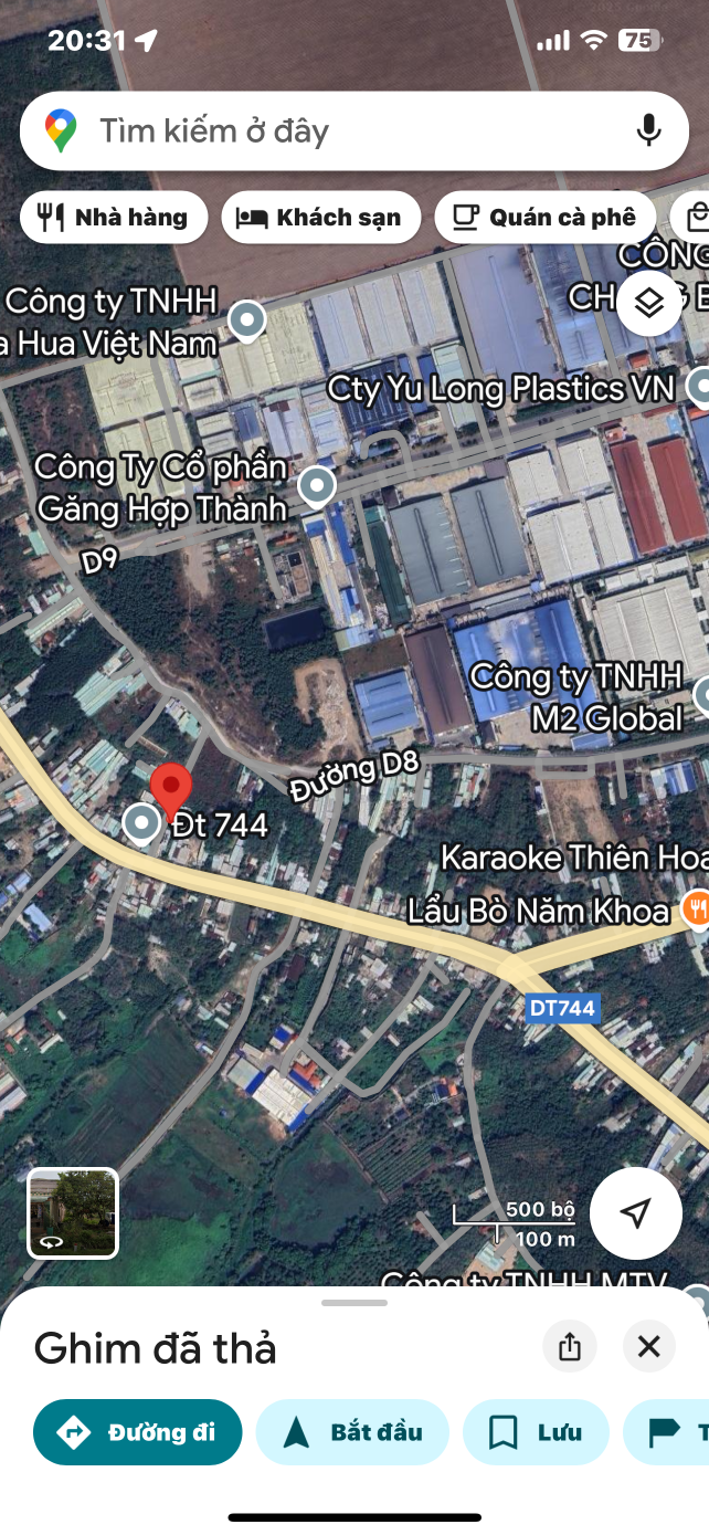 Bán Đất An Tây 015, sát bên KCN Rạch Bắp, cách DT744 chỉ 30m.